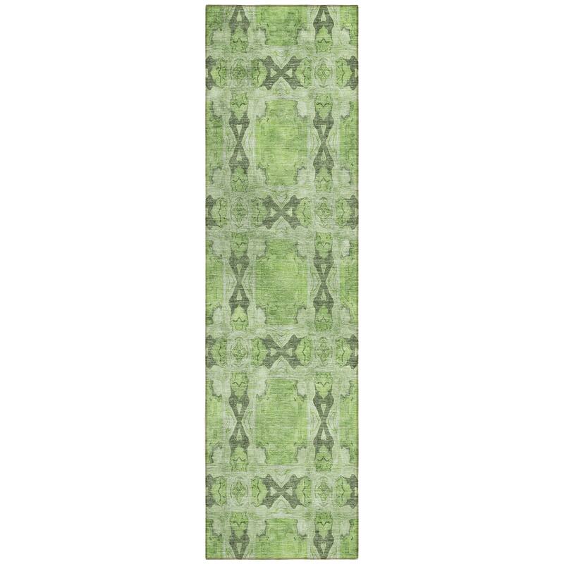 Machine Washable Indoor/ Outdoor Boho Medallions Chantille Rug