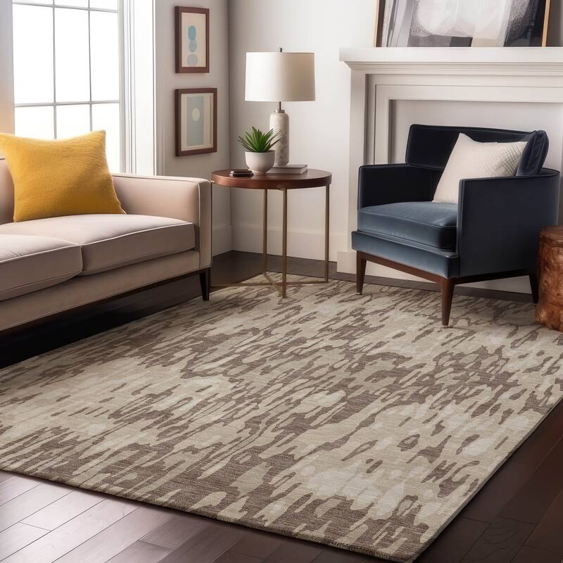 Premium Washable Super Soft Abstract Harmony Mayfield Rug - Putty - 3' x 5'