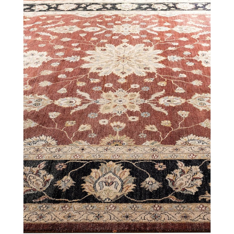 Oushak One-of-a-Kind Hand-Knotted Area Rug, Red - 9' 4" x 12' 4"