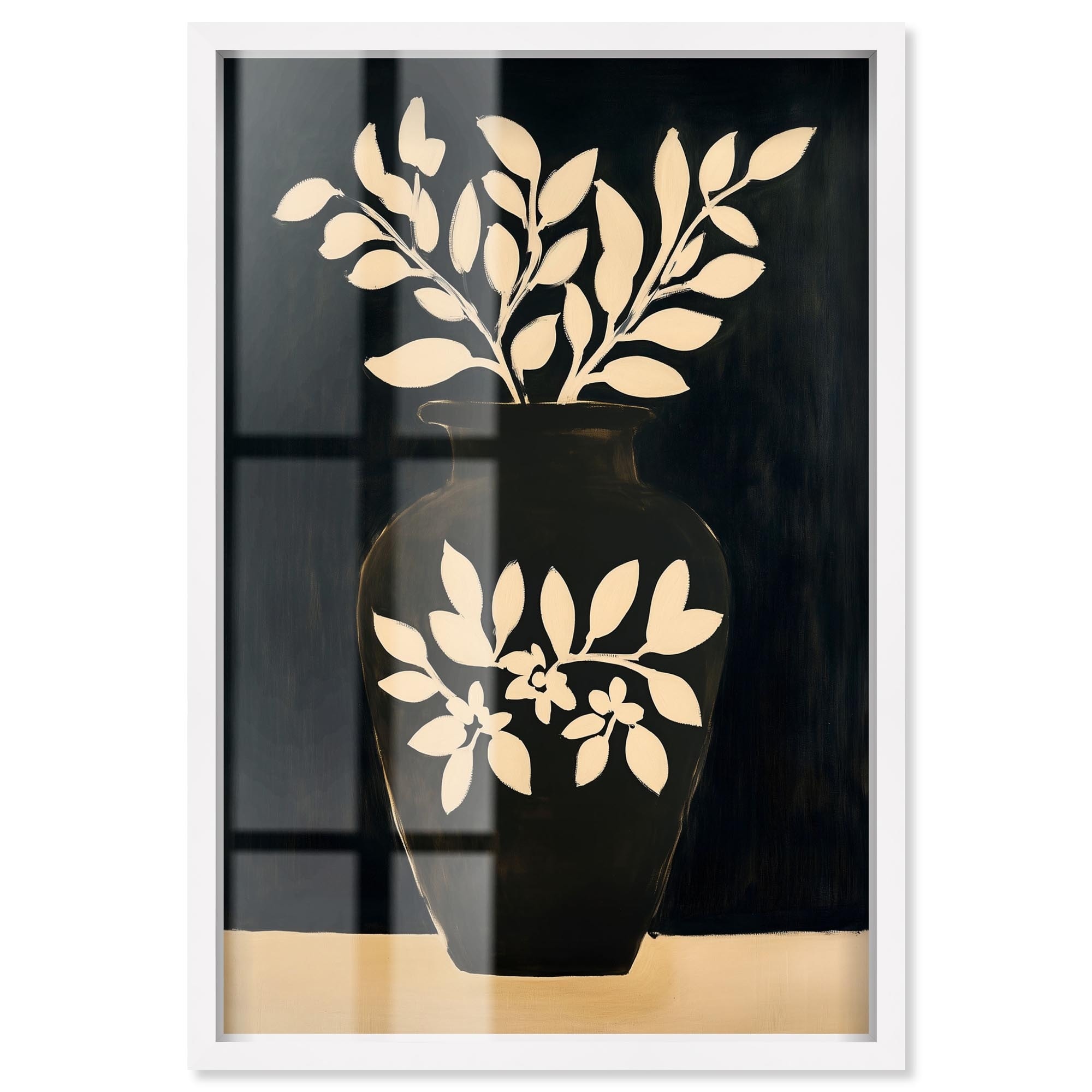 Vase In Bloom Farmhouse Wall Decor Shadowbox Print by Art Remedy