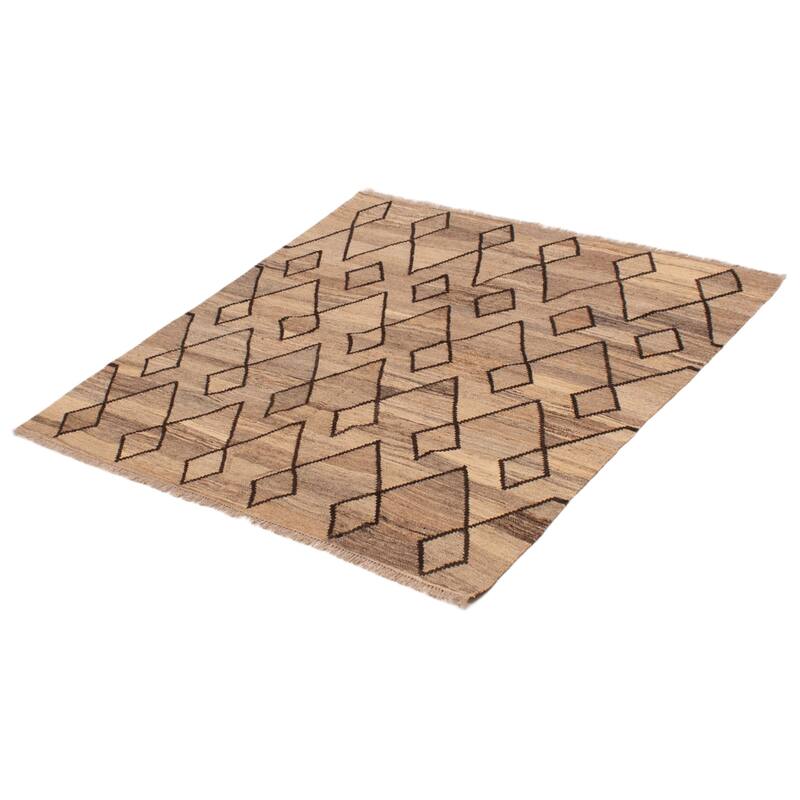 Sivas Taupe Kilim 5'3" x 5'3" - 5'3 x 5'3
