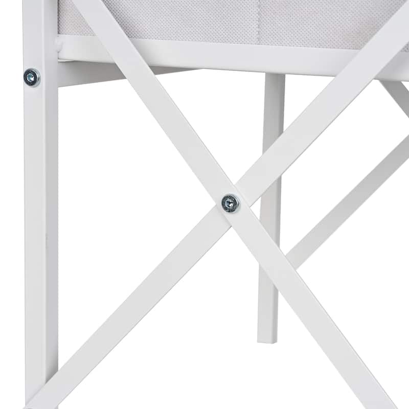 Javlergo 2 Pack X Frame Nightstand with Removable Fabric Drawer Easy to Clean Multifunctional End Table with Open Shelf