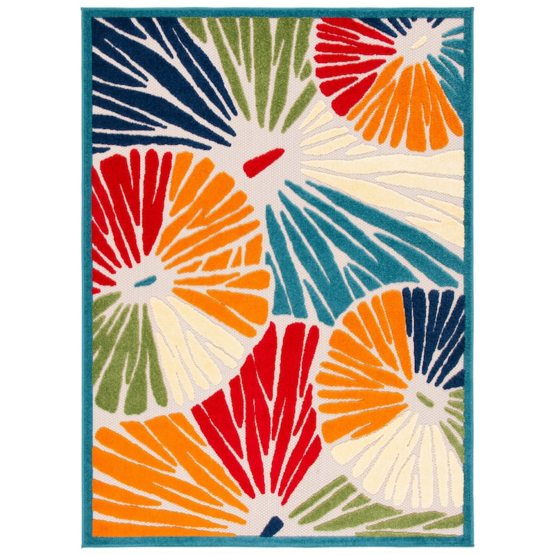 SAFAVIEH Cabana Eufrosina Indoor/ Outdoor Waterproof Patio Floral Rug