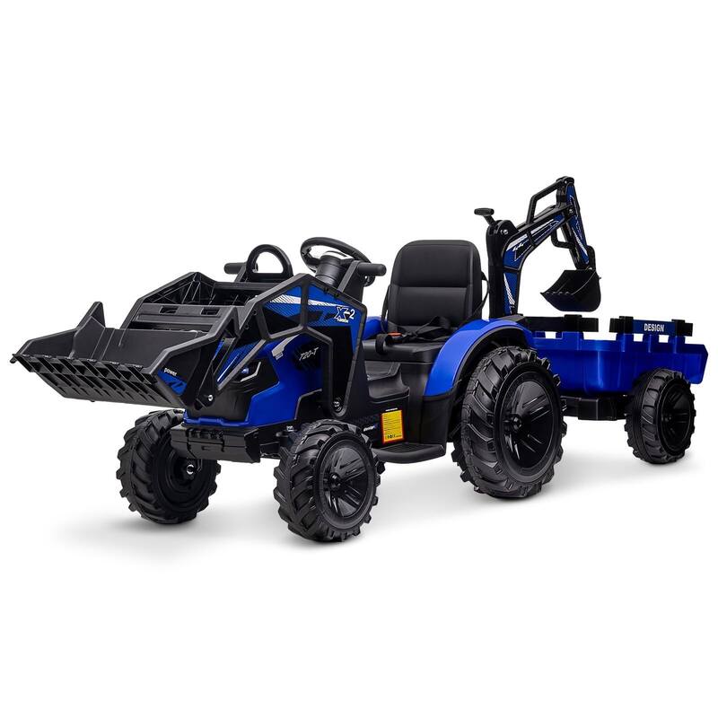 24V 3 in 1 Ride on Tractor, Excavator & Bulldozer