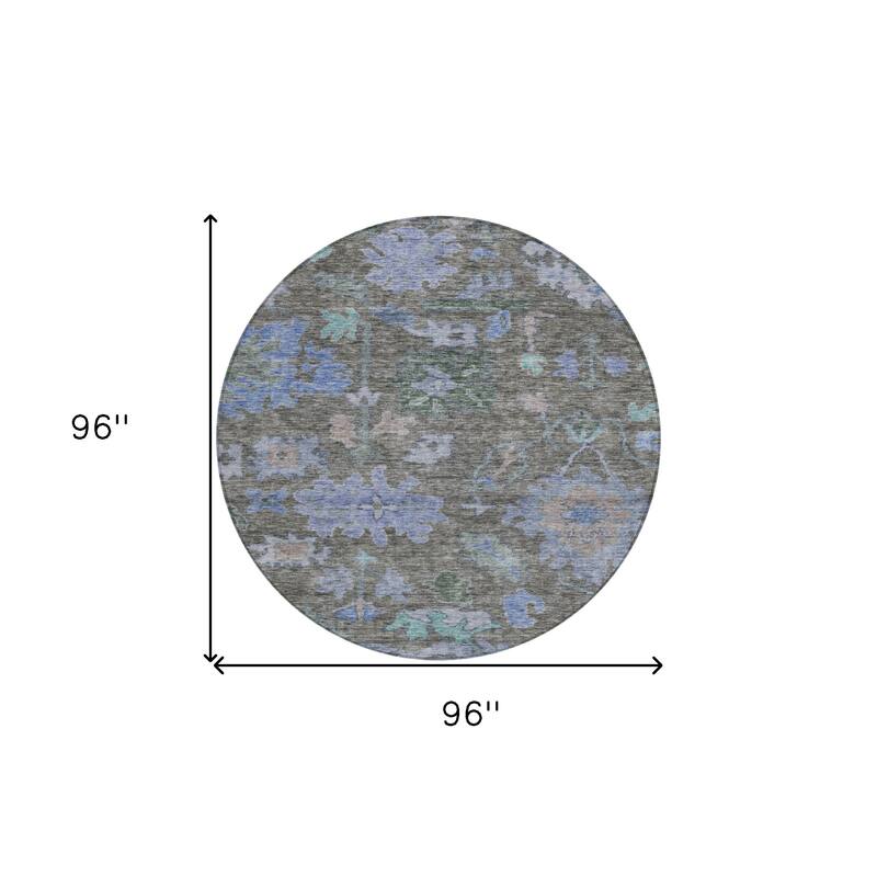 HomeRoots Floral Traditional Rectangle Outdoor Rug