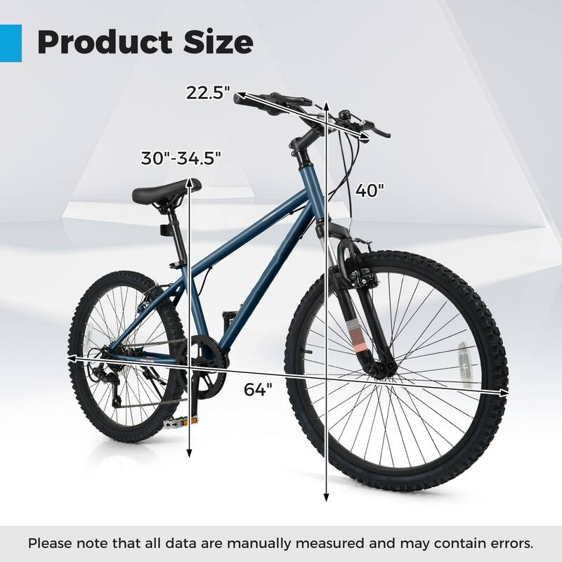 Metal Plastic Kids Mountain Bike with 6-Speed Shimano and Front Suspension