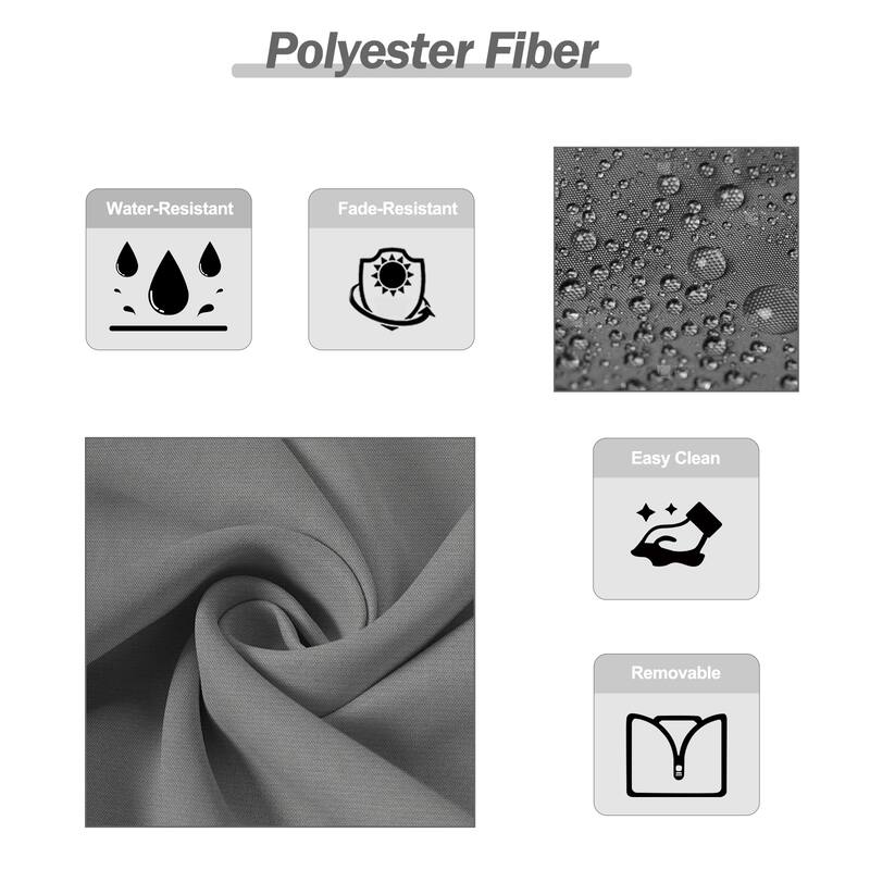 Aoodor 4Pcs Outdoor Cartridge High Back Dining Chair Cushion Set