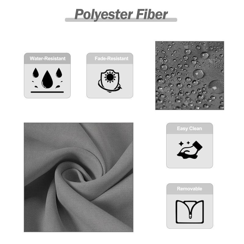 Aoodor 4Pcs Outdoor High Back Dining Chair Cushion Set 44''x21''x3.2''