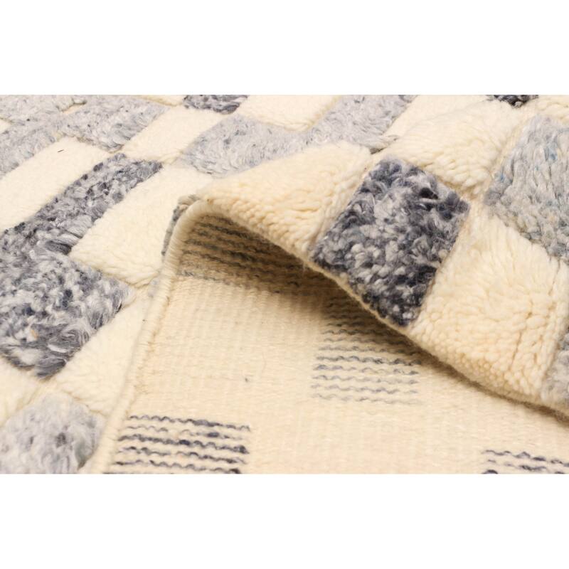 ECARPETGALLERY Hand-knotted Tangier Cream Wool Rug - 5'2 x 8'1