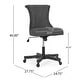 preview thumbnail 28 of 66, Coulee Upholstered Roll Back Swivel Office Chair by Christopher Knight Home - 24.75" L x 27.75" W x 35.50-40.00" H