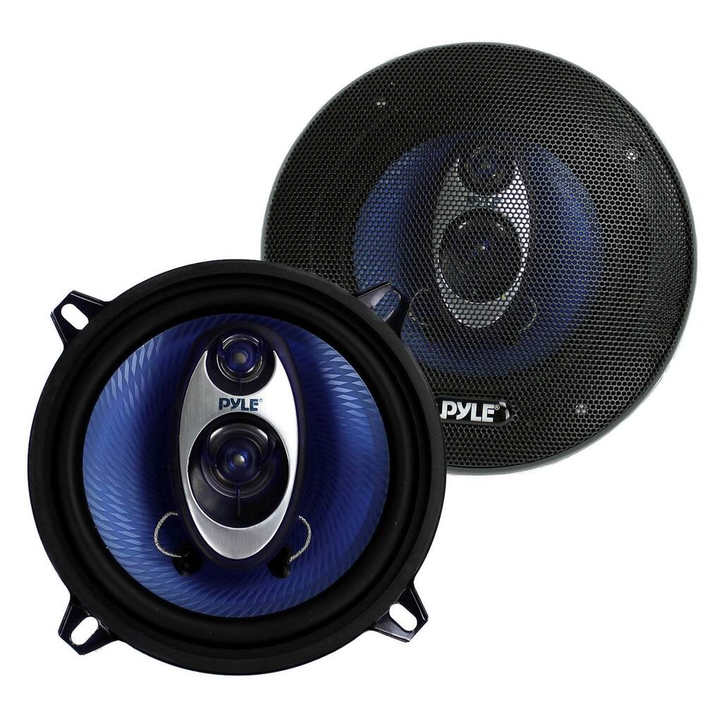 Pyle PL53BL 5.25" 200W 3-Way Car Audio Triaxial Speakers Stereo Blue (Pair) - 4