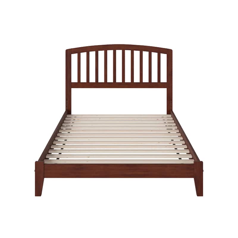 Platform Bed - Sleek Bowed Design & Sturdy Slats for Bedroom