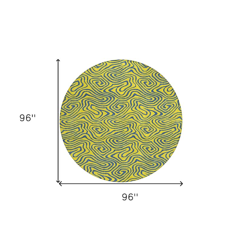HomeRoots Abstract Transitional Rectangle Outdoor Rug