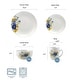 preview thumbnail 3 of 1, Studio Nova Rhea 16pc Dinnerware Set, Porc, Serv for 4 - 16-pc