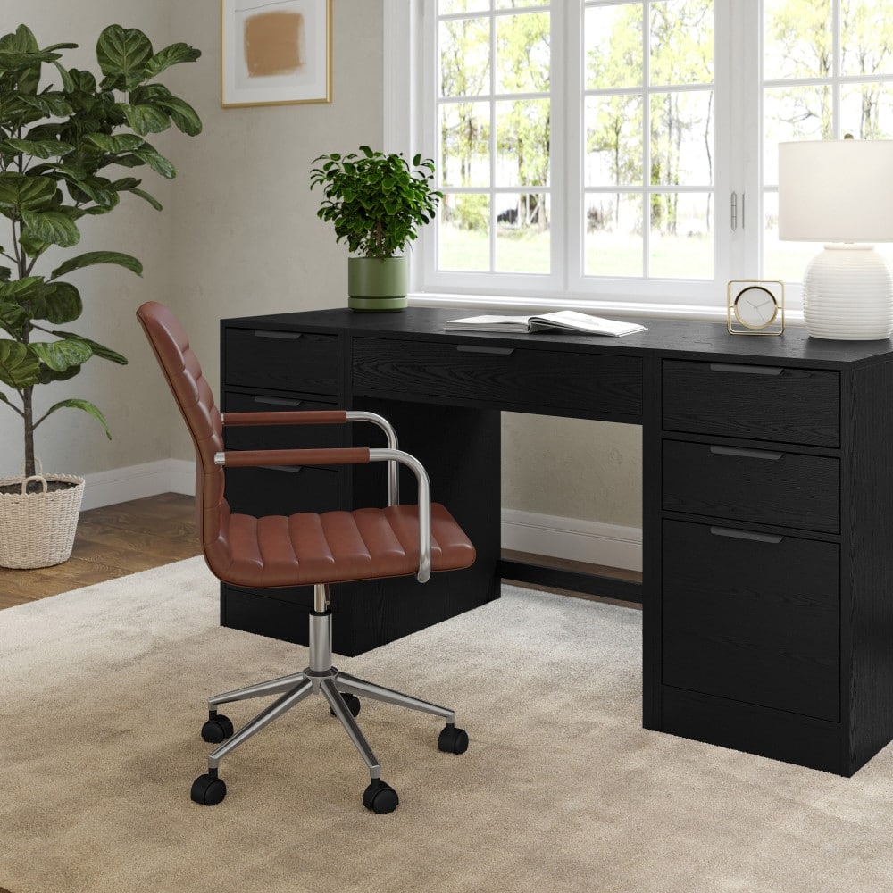 Martha Stewart Upholstered Swivel Office Chair