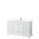 Option White, Gold Trim, White Quartz Top