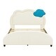 preview thumbnail 28 of 48, Cute Upholstered Bed Frame Cloud-Shaped