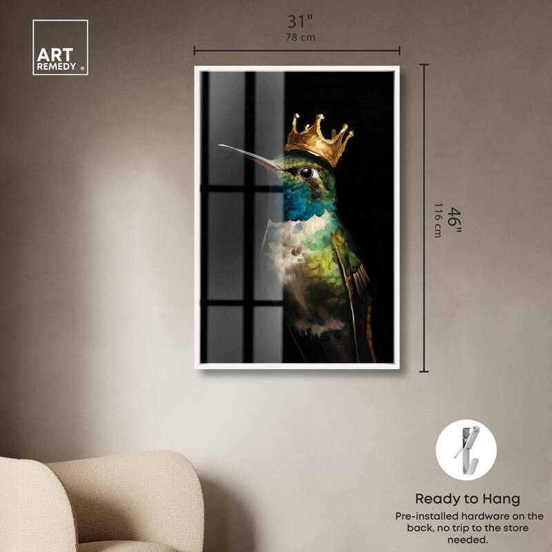 Crowned Azure Bird I Shadowbox by Art Remedy