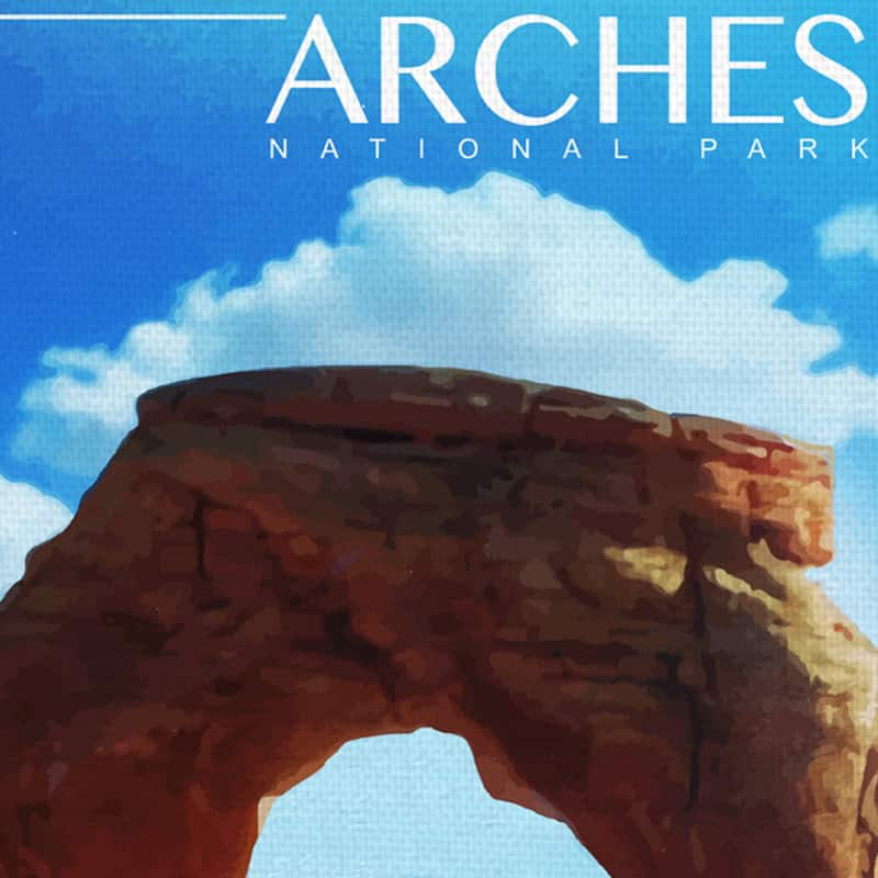 Arches National Park by Old Red Truck Canvas Art Print