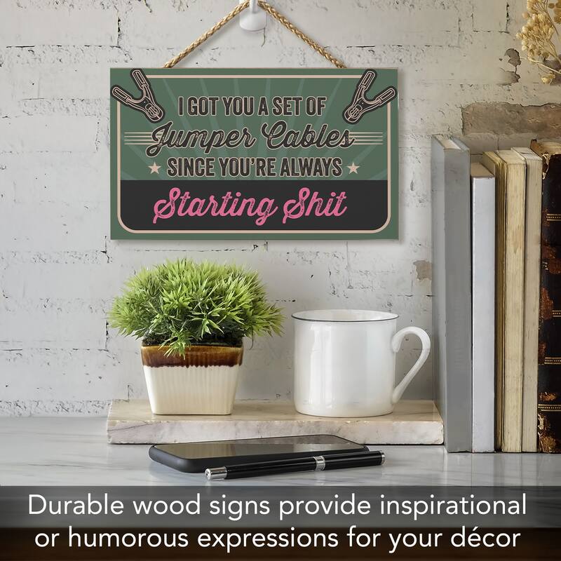 Hanging Wood Sign 9.5" x 5.75" Made in the USA - Multi