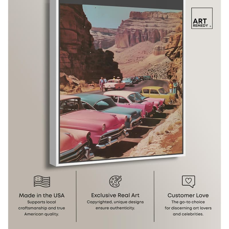 Vintage Canyon Visit Canvas by Art Remedy