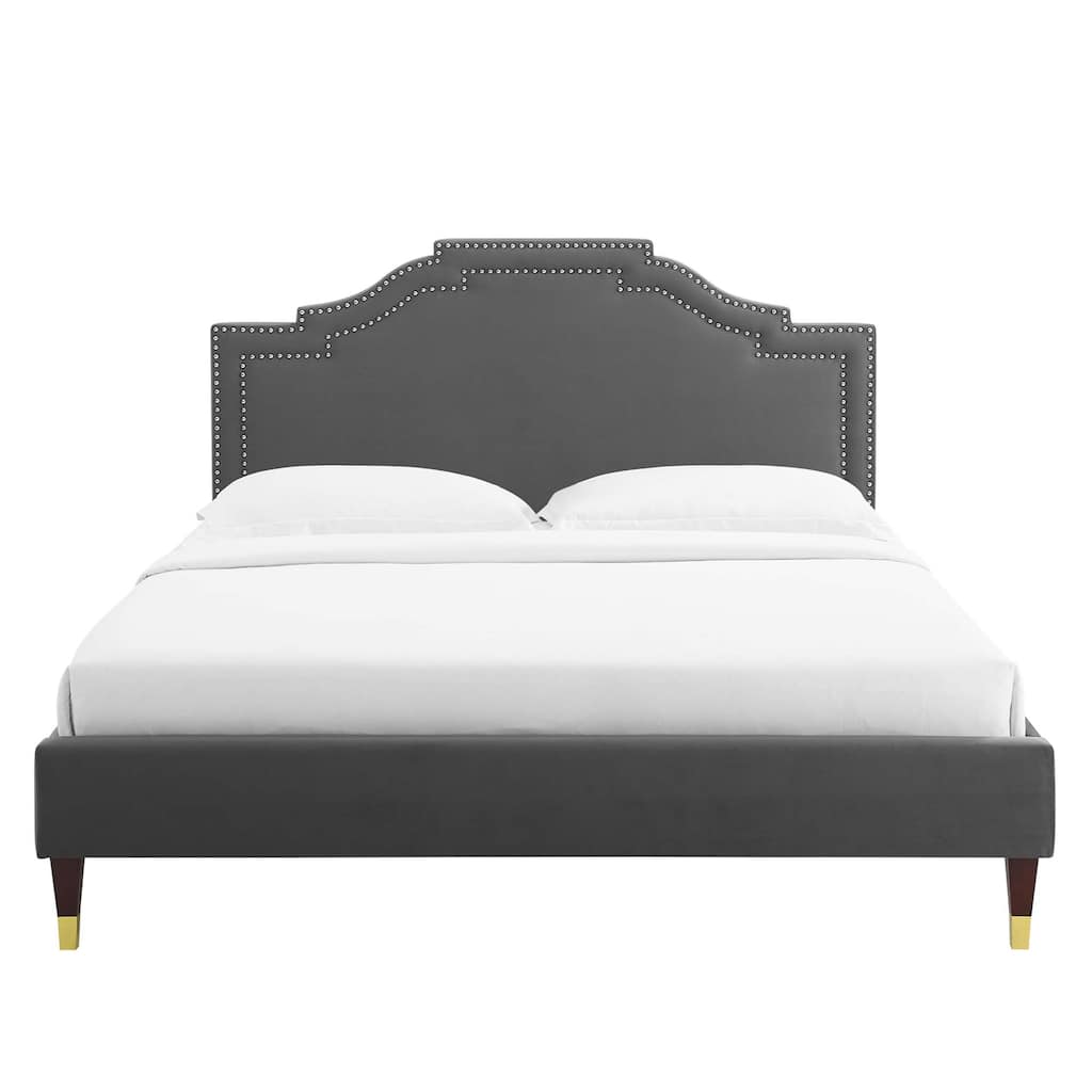 Adelaide Performance Velvet King Platform Bed
