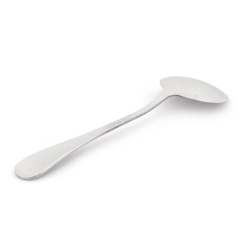 Round Shape Porridge Rice Soup Spoon Tableware Silver Tone 17cm Long 5 PCS - Silver Tone