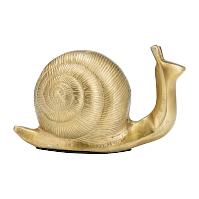 Sagebrook Home 7"L Metal, Decor Snail, Gold, Novelty, 5.5"H, Solid Color - 7.0" x 3.5" x 5.5"