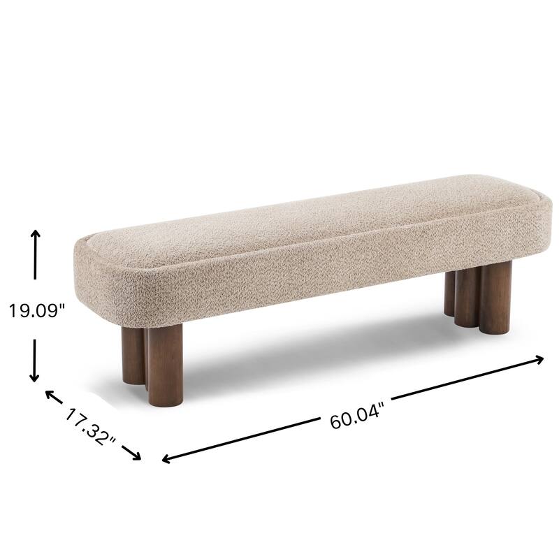 Christopher Knight Home - Modern Upholstered Dining Bench with Padded Seating