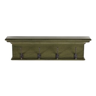 Rustic Antiqued Green Hanging Coat Rack - Bed Bath & Beyond - 34930547