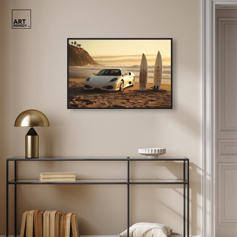 Sunset Beach Drive Canvas by Art Remedy
