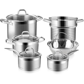 Duxtop Professional Stainless Steel 10PC Pots and Pans Set - Oven