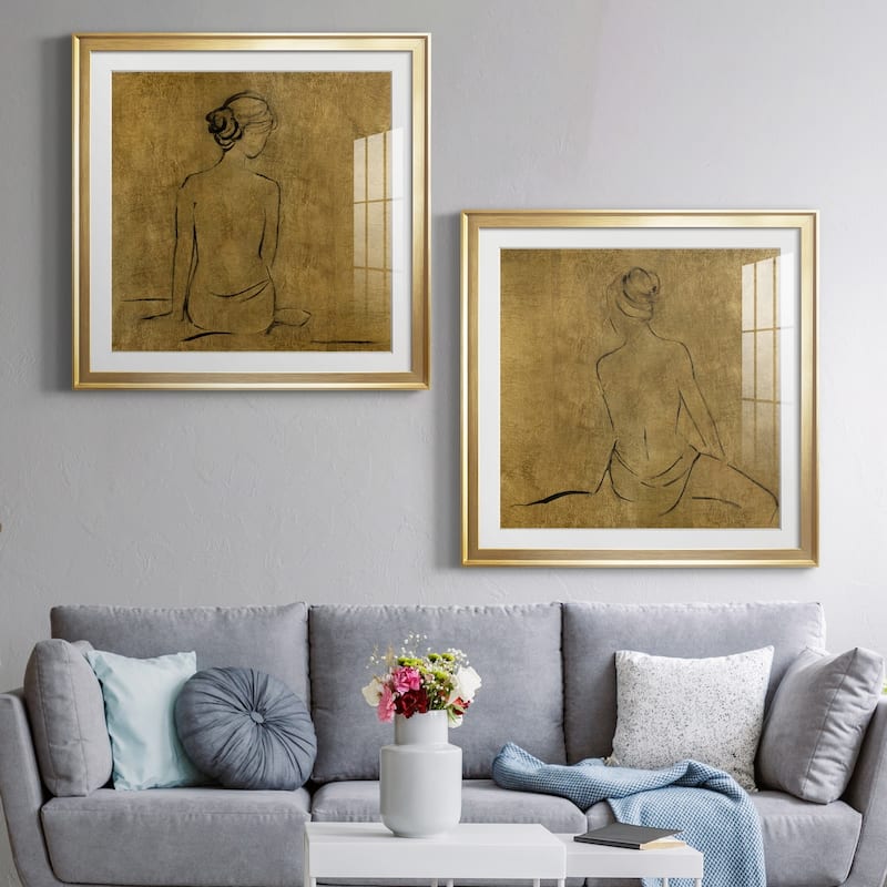 Golden Bather I Premium Framed Print - Ready to Hang