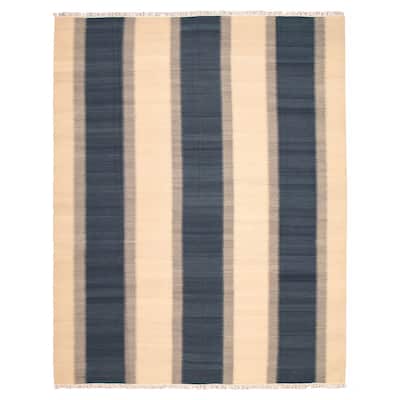 ECARPETGALLERY Flat-Weave Ankara FW Cream Wool Kilim - 12'0 x 14'11