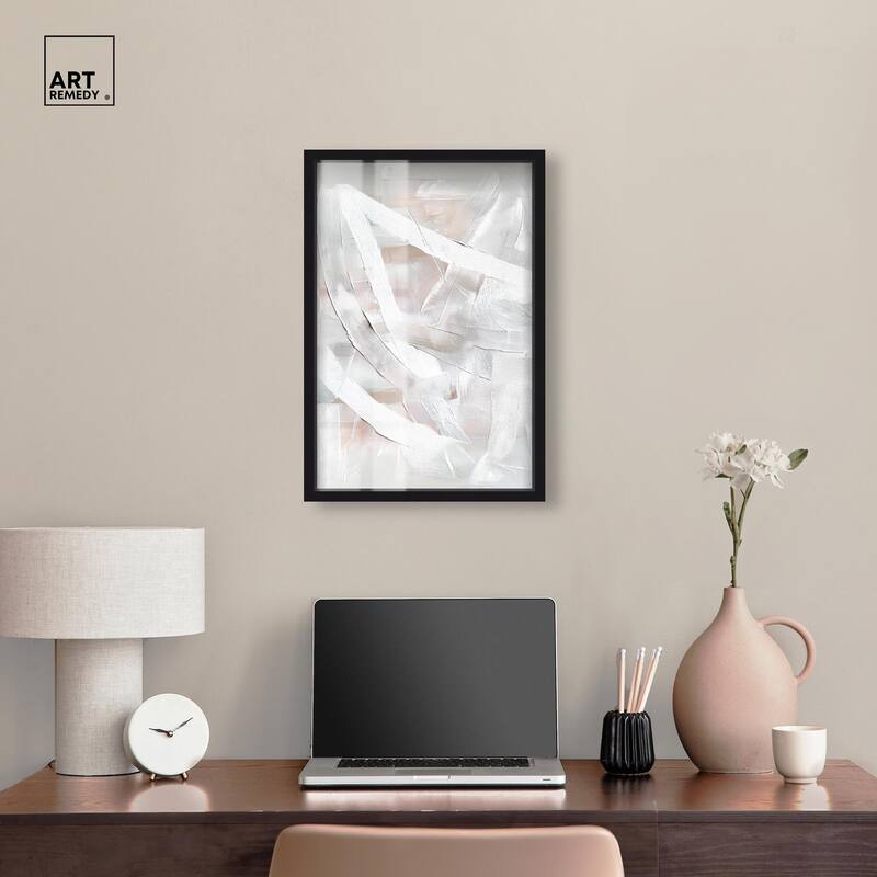 Thick White Texture I Shadowbox by Art Remedy
