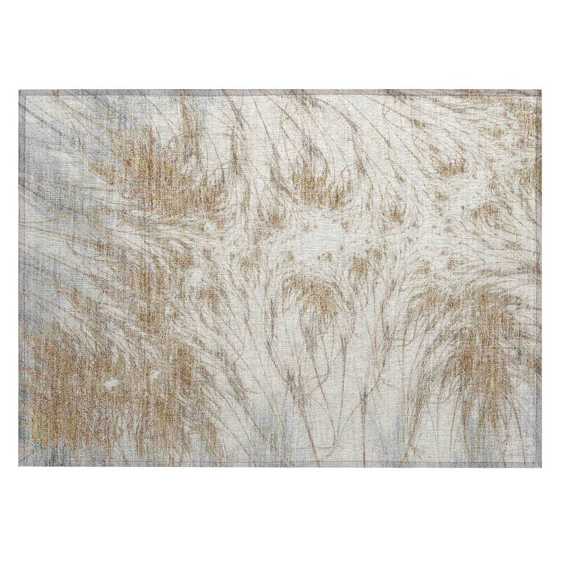 Machine Washable Indoor/ Outdoor Modern Cheraw Chantille Rug