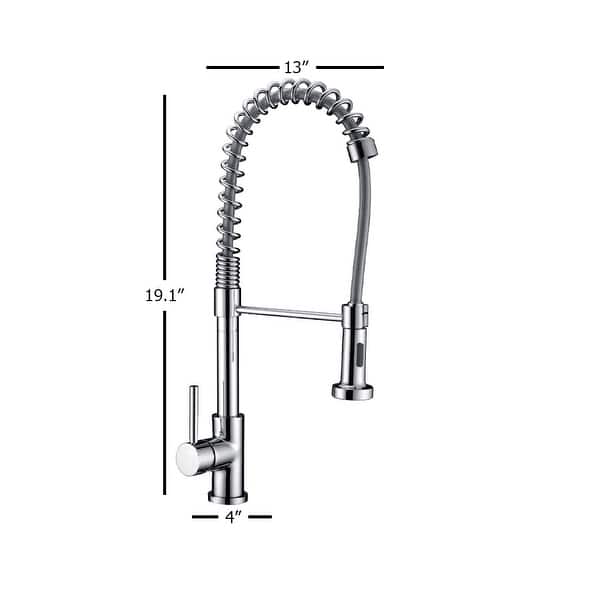 Luxurious Single Handle Pulldown Kitchen Faucet in Brushed Nickel