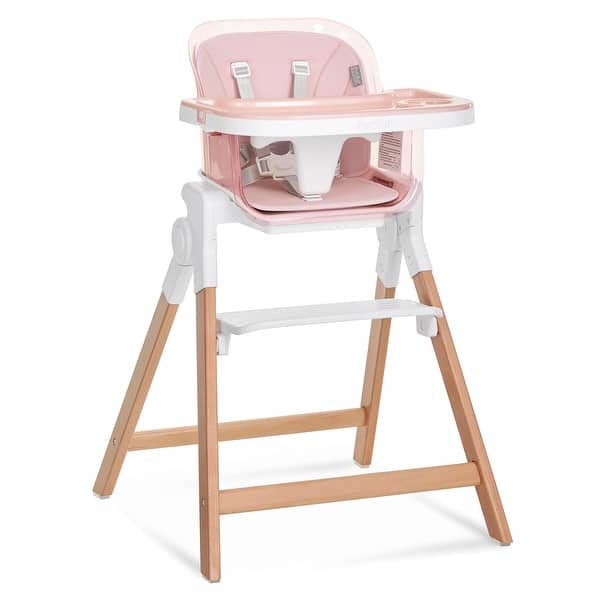 slide 2 of 18, Evolur Tiny Throne 2 in 1 Highchair Grapefruit Pink