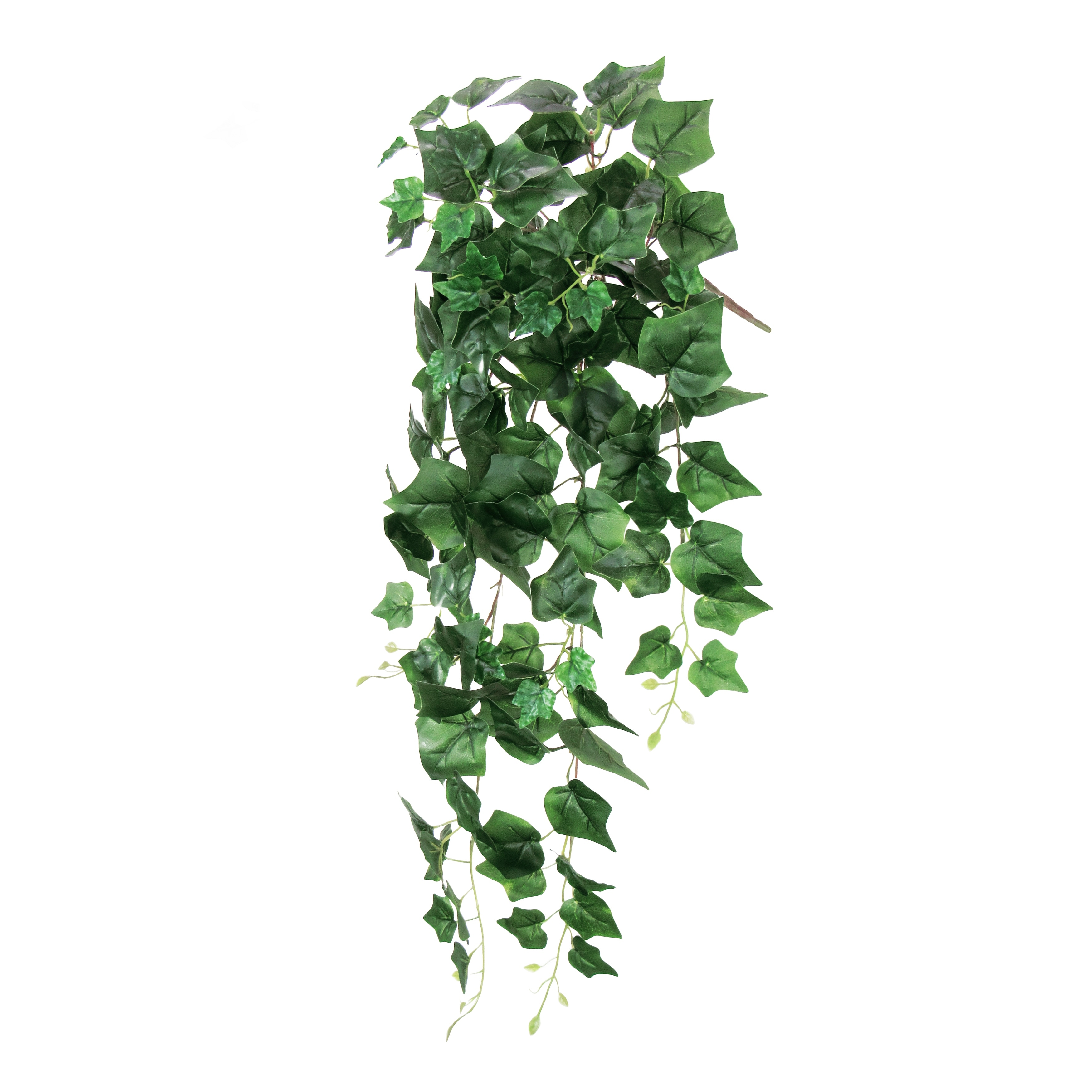 Living Luxury Artificial Variegated English Ivy Leaf Vine Hanging Plant Greenery Foliage Bush 32in - 32 inch L x 12 inch W x 6 inch Dp, Size: 32 Large