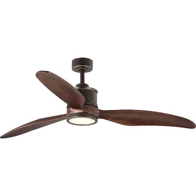 Farris Collection Three-Blade Carved Wood 60" Ceiling Fan - 12.370" x 31.250" x 10.500"