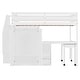 preview thumbnail 6 of 25, Full Size Loft Bed with Stairs, Bookshelf, Desk & Wardrobe - Space-Saving Multifunctional Furniture for Kids & Teens-White