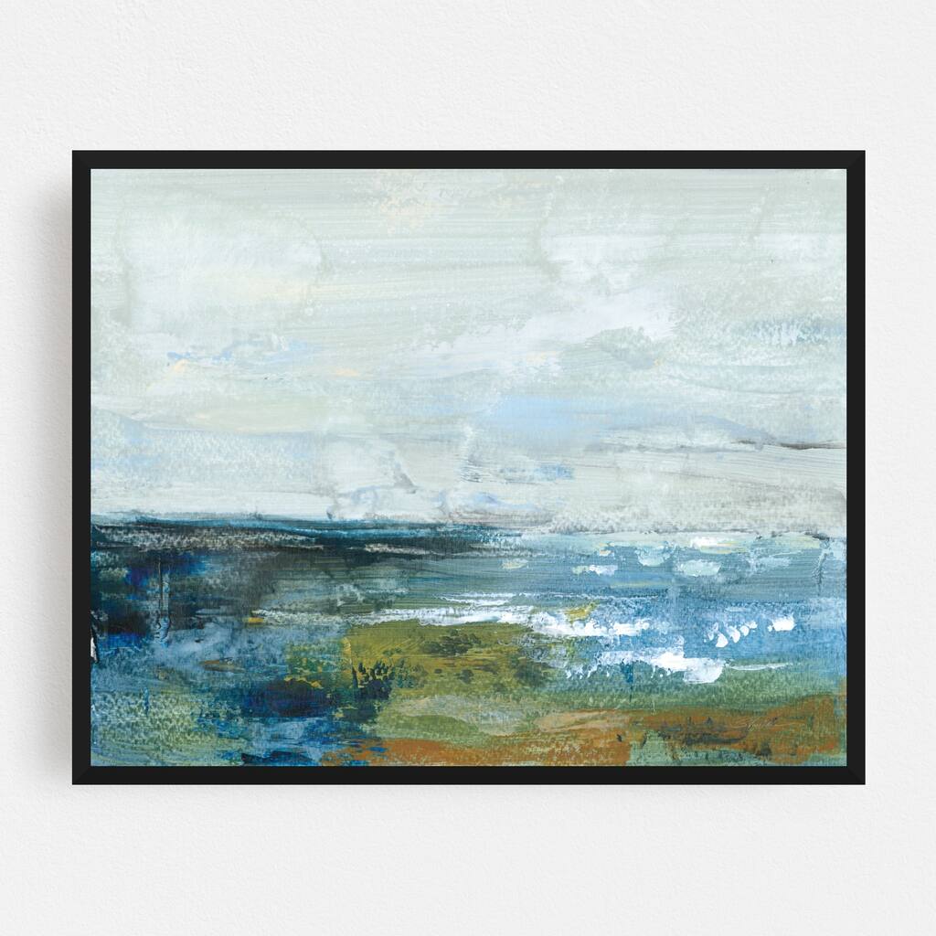 Abstract Beach Landscape Nature Framed Wall Art Print