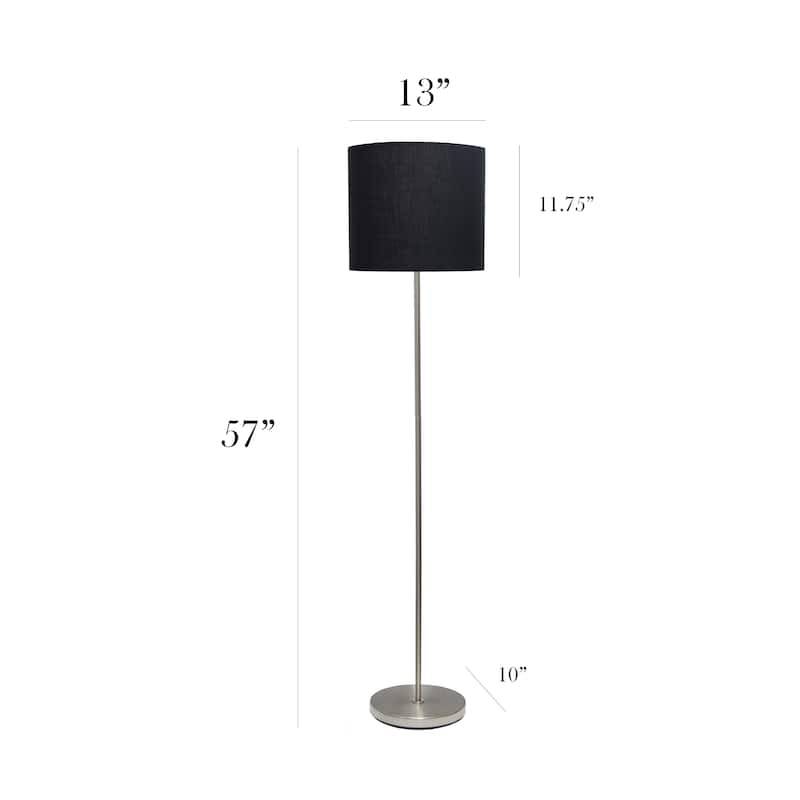 Brushed Nickel Drum Shade Floor Lamp