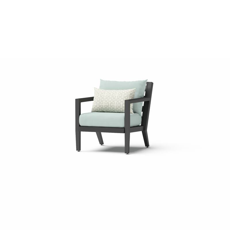 Thelix 5 Piece Sunbrella Outdoor Patio Seating Set