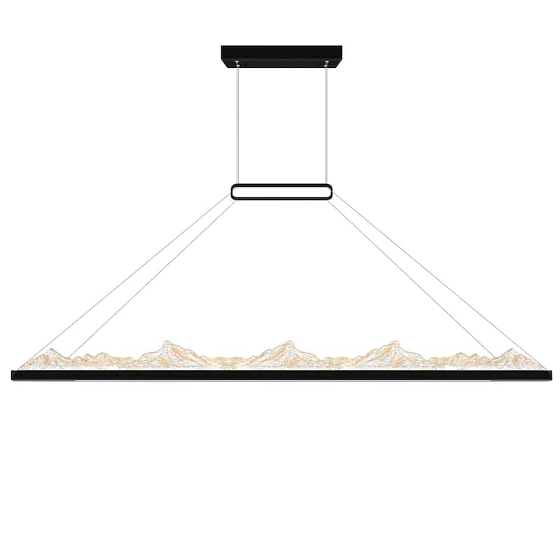 Himalayas Integrated LED Black Chandelier - Black