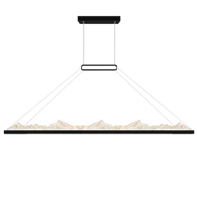 Himalayas Integrated LED Black Chandelier