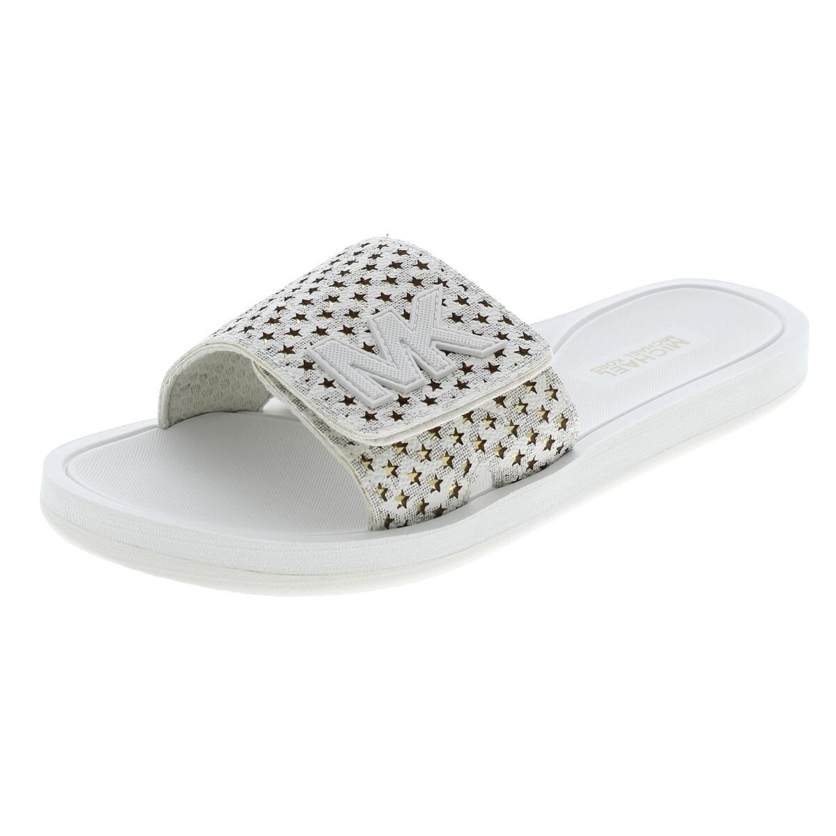 michael kors slides silver