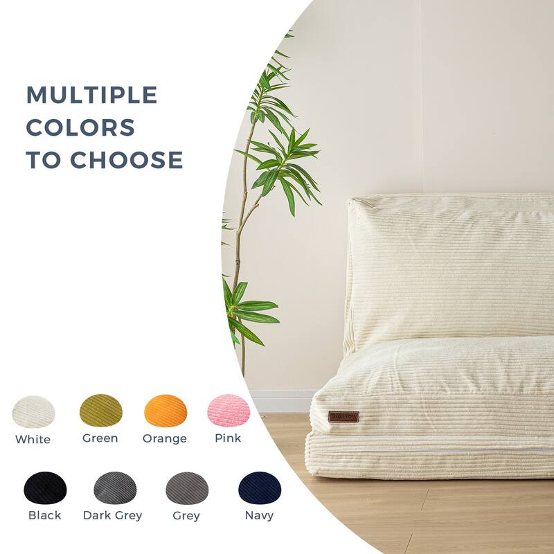 Corduroy Bean Bag Folding Sofa Bed