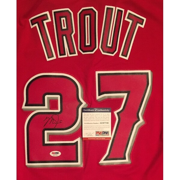 mike trout signed jersey