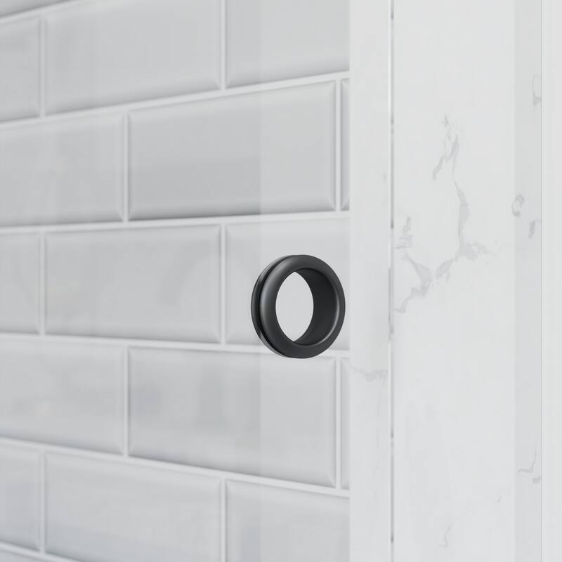 Seawin Crystal 44 - 48 x 78 inches Frameless Sliding Shower Door 3/8 in. (10 mm) Clear Tempered Glass with NanoShield Coating